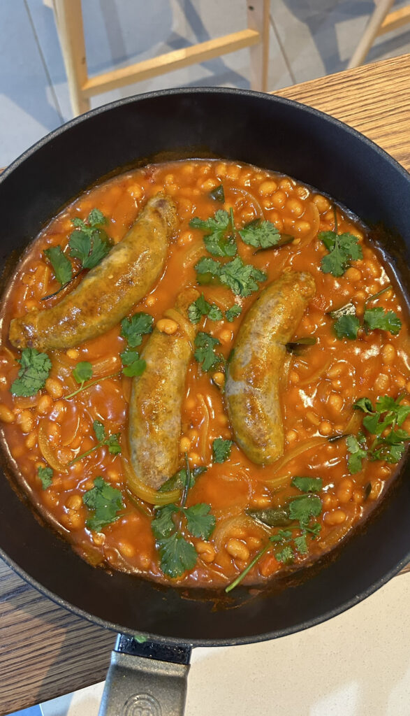 Baked beans and sausage recipe